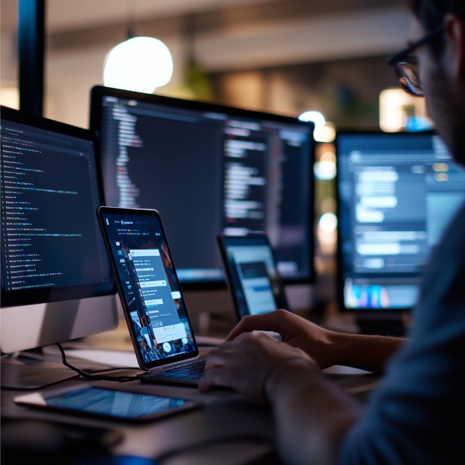 developer-testing-mobile-app-different-devices-screen-sizes